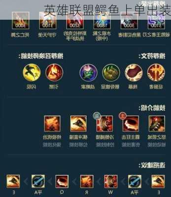 鳄鱼上单出装顺序是什么？如何选择最佳装备？